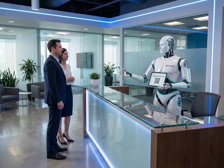 Robot biurowy recepcja